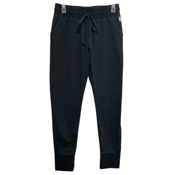Free People Movement Sunny Skinny Sweatpants Medium Black Joggers Activewear - Picture 1 of 6